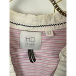 HD in Paris  from Anthropologie Blue & Pink Geometric Patchwork Shirt - Size - 4 Photo 3