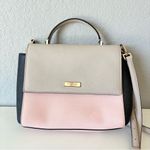 Kate Spade  Cow Hide Leather Crossbody Bag Pink Gray Black Handbag Shoulder Bag Photo 2