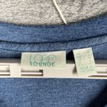 LOGO By Lori Goldstein Logo Lounge by Lori Goldstein Dress Blue V-Neck Handkerchief Hem Jersey Casual Photo 4