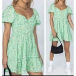 Princess Polly  Floral green Emery Puff Sleeve Mini Dress Size 2 Photo 1