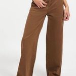 Good American Relaxed Good Skate Pants Brown Baggy Straight Leg Trousers Size 10 Photo 0