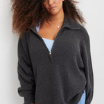 Aerie  CozyUp Waffle Quarter Zip Sweater Women’s Small Photo 0