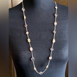 NWT Time & Tru Elegant Rose Gold and Pink Gemstone Necklace Photo 0