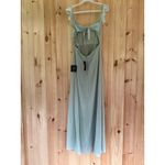 Lulus NWT  Sweetest Entrance Sage Green Ruffled Tie-Back Maxi Dress Wedding Sz S Photo 3