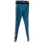 Nike size small full length blue athletic leggings stirrup detail black white Photo 1