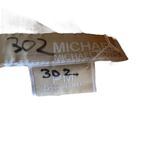 Michael Kors ‎ Yellow White Abstract Pattern Short Sleeve Button Blouse Photo 4