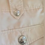 St. John  Light Tan Cargo Skirt Double Pocket Silver Button Size 8 Photo 4