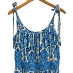 Plenty By Tracy Reese  White Blue Sundress Smocked Adjustable Strap Dress Photo 4