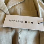 Three Dots NWT  SLEEVELESS SHIRT IN OYSTER GRAY SMALL 100% LINEN Photo 4