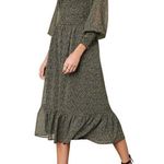 cupcakes and cashmere Demi Floral Smocked Dress M Green Size M Photo 3