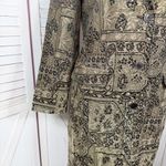 Newport News Vintage  Floral Paisley Tapestry Topper‎ Coat Tan Black 16 Photo 6