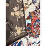 Laura Ashley  100% Silk Floral Scarf Brown Taupe Botanical Vintage Style Photo 3