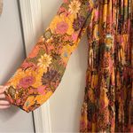 ALC Frank A.L.C. Valentina Gathered Floral-Print Silk-Crepon Maxi Dress 6 Photo 6