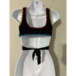 Lucky Brand  Night Dreamer Swimwear Wrap Bikini Top EUC Size M Photo 6