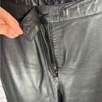 111 State Genuine Leather Pants Black Straight Leg women’s size 10 Photo 2
