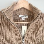 Francesca’s NWT Anita Knit Quarter Zip Pullover Sweater Size Small Tan Photo 2