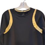 Nike Women's Long Sleeve Black & Gold Top Size M Athletic Fit Photo 2