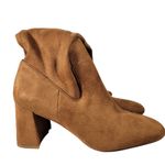 Nordstrom Rack  Tan Suede Square Toe Block‎ Heel Knee High Boots Women Size 5 Photo 10
