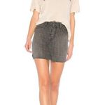 GRLFRND Blaire Negotiations Gray Pinstriped Button-Fly Denim Skirt size 27 Photo 2