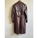 Vintage 1970’s Suburban BRISTOL‎ Leather Brown Trench Streetwear Boho Retro Sz S Photo 9