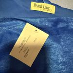 Peach Love California  Blue One Shoulder Wrap Dress Photo 6