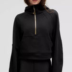 Lululemon  Scuba Oversized Half-Zip Black Hoodie size XL/ XXL gold hardware Photo 0