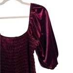 Urban Outfitters  Red Burgundy Velvet Patsy‎ Women's Romper Smocked Party Large Photo 6