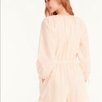 J.Crew NWT- Cotton poplin tie-sleeve button-front romper Size XXS Palest peach Photo 1