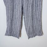 Briggs New York Briggs Blue Striped Linen Blend Pants Sz Large Preppy Blue Stripe Pants Photo 4