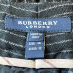 Burberry  London Stripped Wide Wool leg‎ pants black sz 12 Photo 4