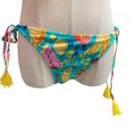 Venus  Miami Tie Side Bikini Swimsuit Bottom Size 8 Tropical Fresh Fruit Tassels‎ Photo 3