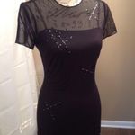 Floor Length Black/Silver Evening Gown GORGEOUS Size 4 Photo 4