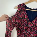 Ralph Lauren Lauren  Womens Red Pink Floral‎ Cold Shoulder Dress Sz 4 | Romantic Photo 5