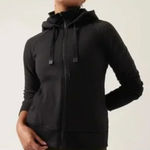 Athleta Hoodie Womens X Small Full Zip Black Triumph Athletic Jacket Photo 0