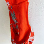 Athleta Waimea One Piece Plunge Halter Swimsuit Floral Small Red Photo 4