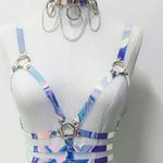 iHeartRaves Holographic Iridescent Rainbow PVC Harness Photo 0