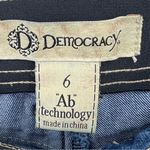 Democracy  Ab solution distressed ankle cropped dark wash blue denim jeans Photo 5
