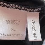 New York & Company Black Cowl Neck Long Sleeve Tee Size XL Photo 4