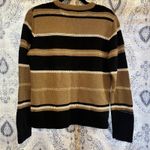 Christopher & Banks  Tan And Black‎ Stripe Button Front Cardigan Size Small Photo 1