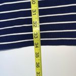 White House | Black Market WHBM Navy Blue White Striped Bell Sleeve Knee-length Shift Dress Photo 10