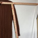 Faded Glory  M Brown 3/4 Top Boho Whimsygoth Summer‎ Cottage Fairy Sequin Plisse Photo 6