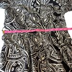ZARA  Women's Black & White Paisley Print Long Sleeve Mini Shirt Dress S *no belt Photo 7