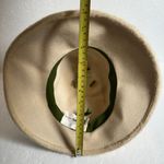 Vintage Emme Boutique Empress Faux Fur Bucket Hat Green Trim Brimmed 70's Winter Tan Photo 10