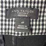 Ann Taylor Factory Black/White Gingham Checker Plaid Straight Leg Trouser Pants Photo 4