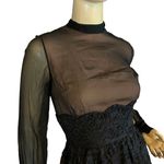 VINTAGE 1960'S MISS SOPHISTICATE FRANCES HENAGHAN BLACK SILK LACE DRESS (XS) Photo 7