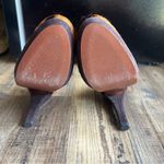 Brooks Brothers Leather Leopard Real Fur Hide Platform Pumps Women's Size 9 Photo 4