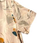 Rachel Zoe  100% Linen Shirt XL Dress Cover Up‎ Pink Floral Button Down ResortEUC Photo 3