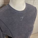 Gymshark  Oversized Wash Crewneck Sweatshirt‎ XS Gray Long Sleeve Photo 1