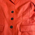 ASOS DESIGN premium Red leather waisted suit blazer size 14 Photo 9