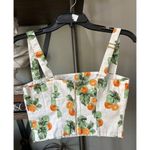 We Wore What Straight Neck Corset Crop Top Orange Womens Size XS Photo 4